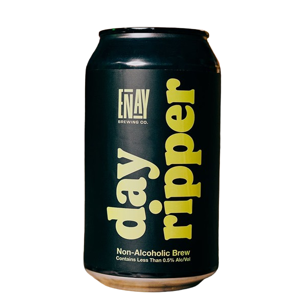black and yellow can of non-alcoholic Pilsner